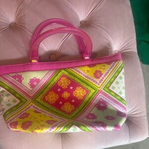 Pink and green summer bag